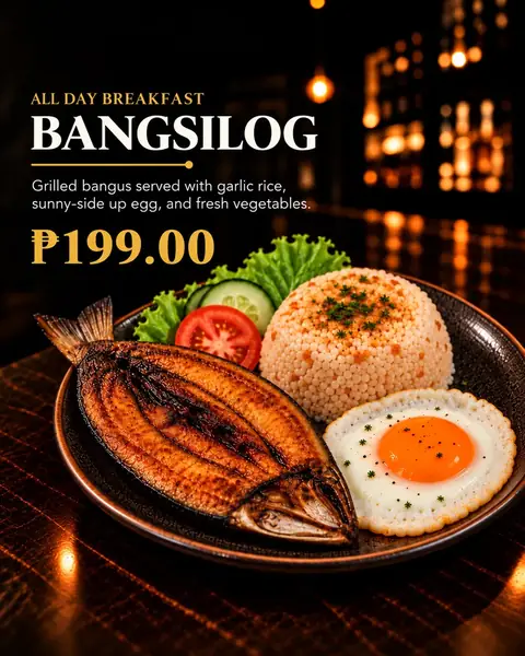 Bangsilog menu poster