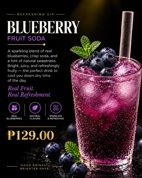 Blueberry menu poster