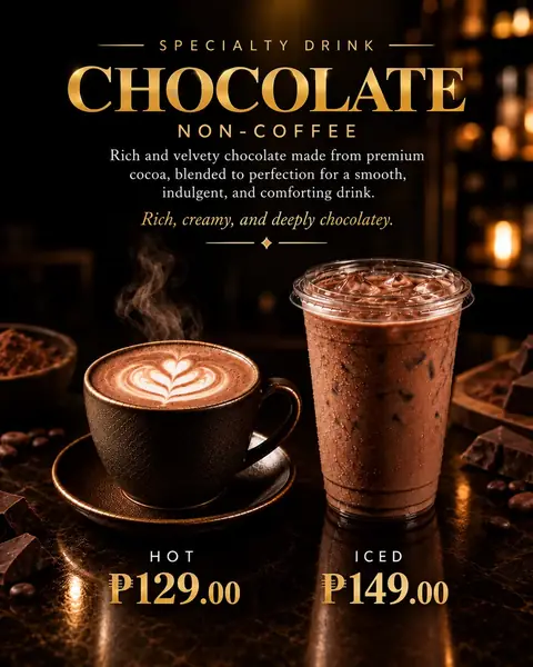 Chocolate menu poster