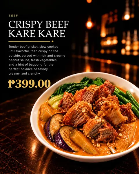 Crispy Beef Kare-Kare menu poster