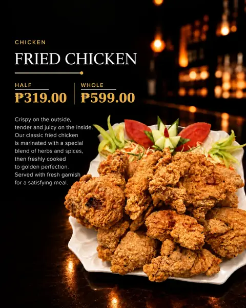 Fried Chicken menu poster