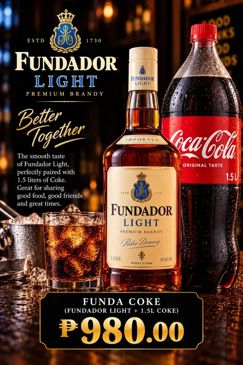 Fundador + Coke menu poster
