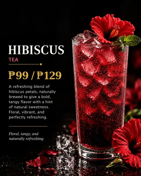 Hibiscus Tea menu poster