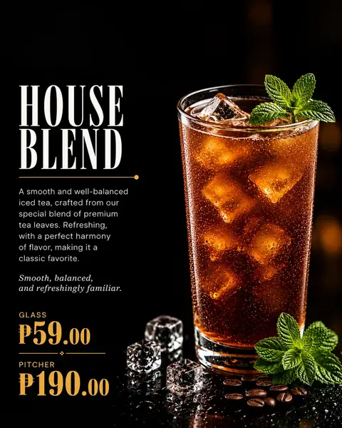 House Blend menu poster