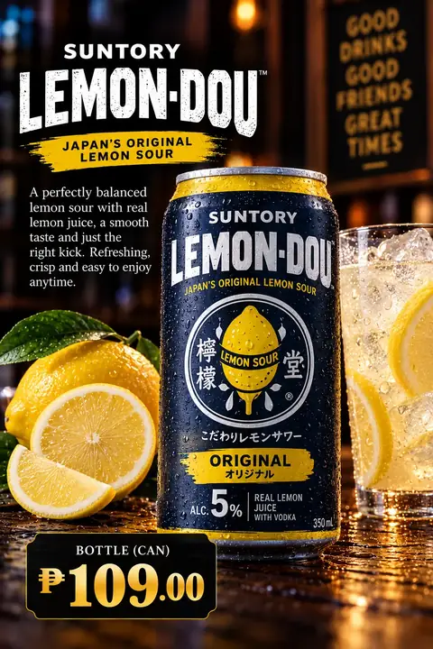 Suntory Lemon-Dou menu poster