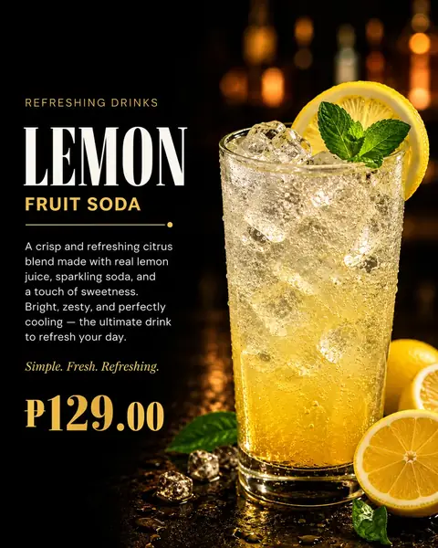 Lemon menu poster