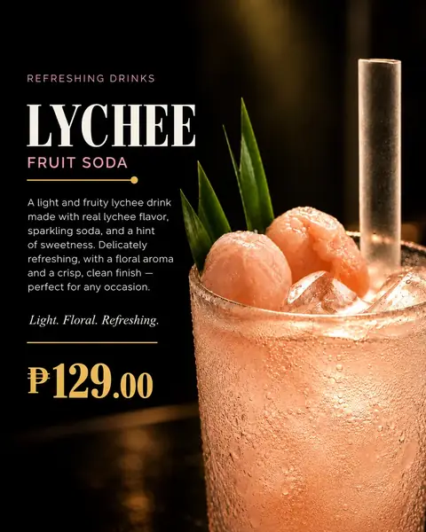 Lychee menu poster