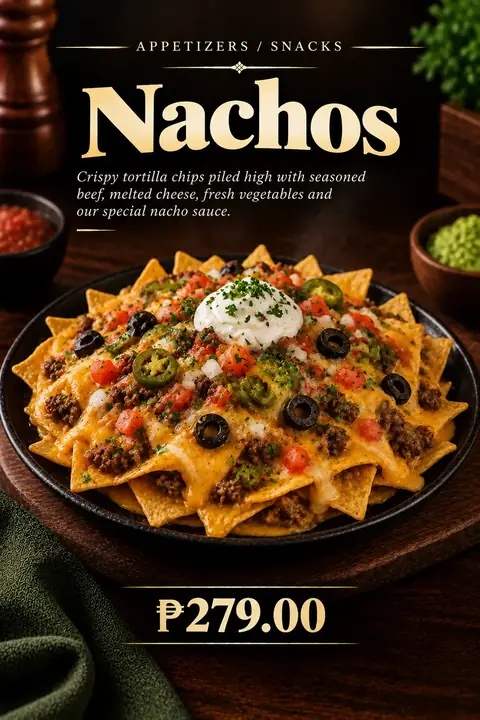 Nachos menu poster