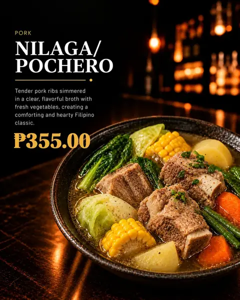 Nilaga / Pochero menu poster