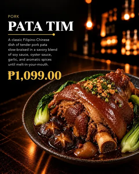 Pata Tim menu poster